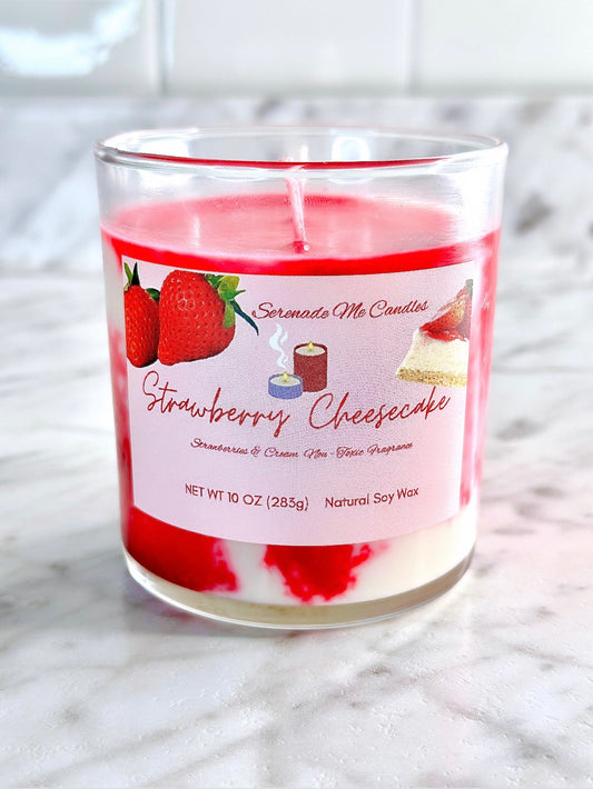 Strawberry Cheesecake Marble Candle